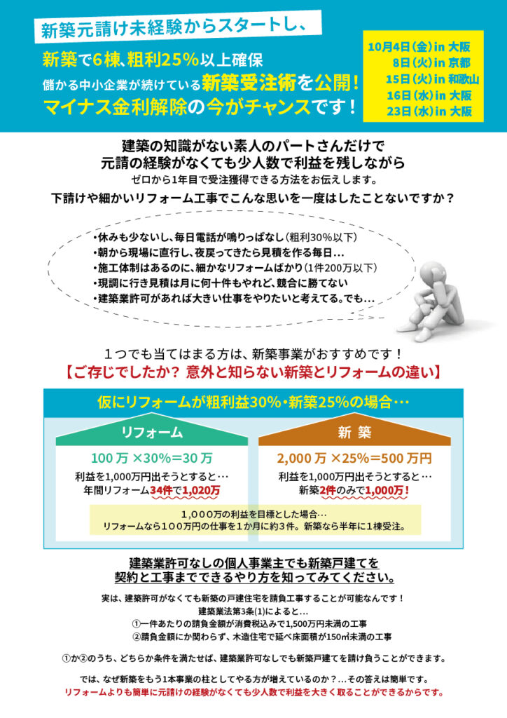 儲かる中小企業が続けている新築受注術を公開!